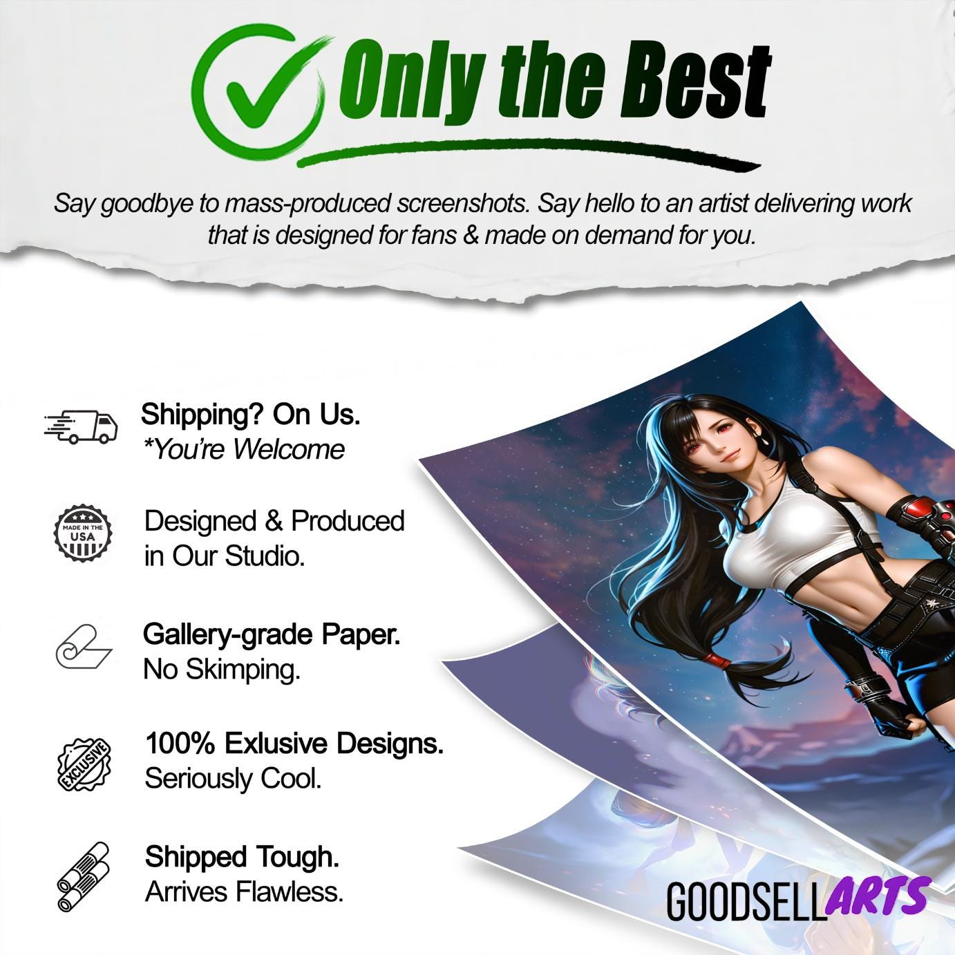 Tifa Final Fantasy 7 Poster | Poster | FF7 Rebirth| Gaming Decor | Gamer Gift | Video Game decor | Tifa Lockhart Art Print, Tifa fan gift