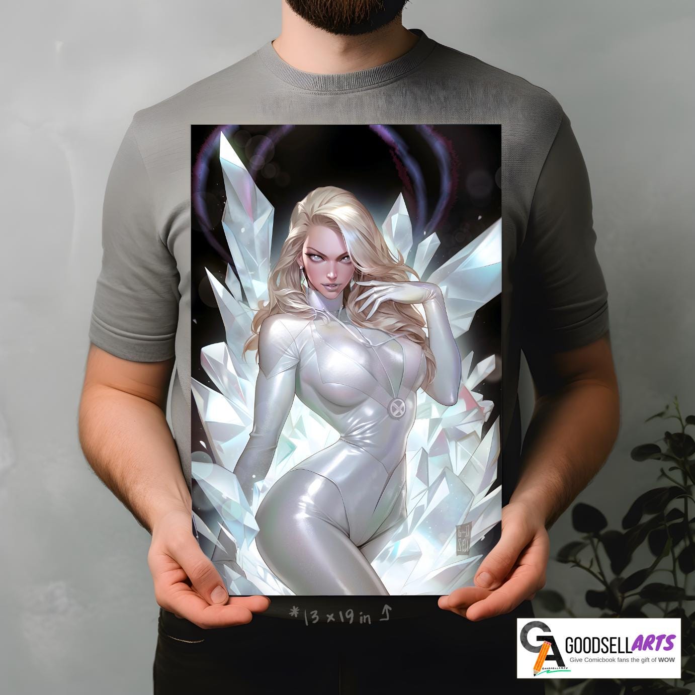 Emma Frost Poster, Marvel Rivals Poster, X-Men art print White Queen wall art | Video Game room decor, Gift for X-men fans, Female Superhero