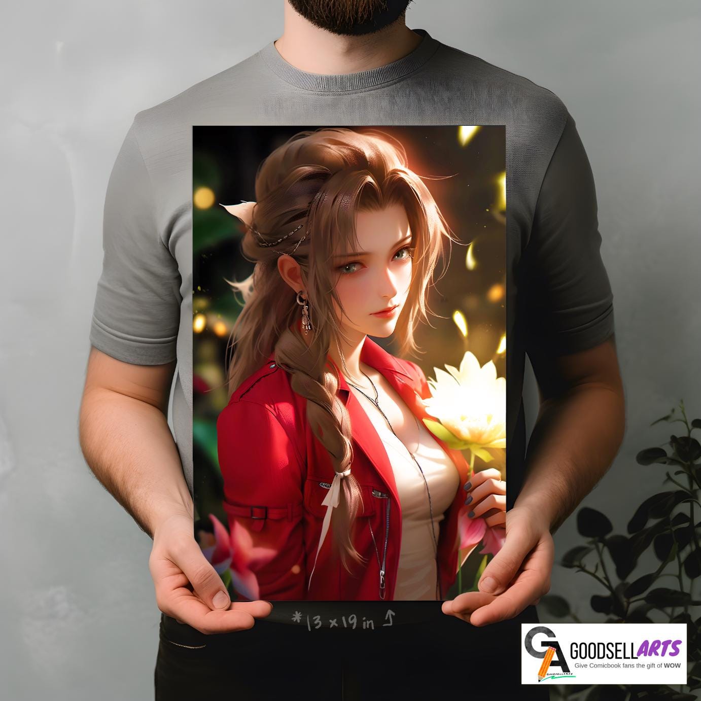Aerith Final Fantasy Poster Print | Aerith FF7 Remake | Game Room Decor | FF7 Rebirth Aerith  | Video Game poster| Aerith Gainsborough art