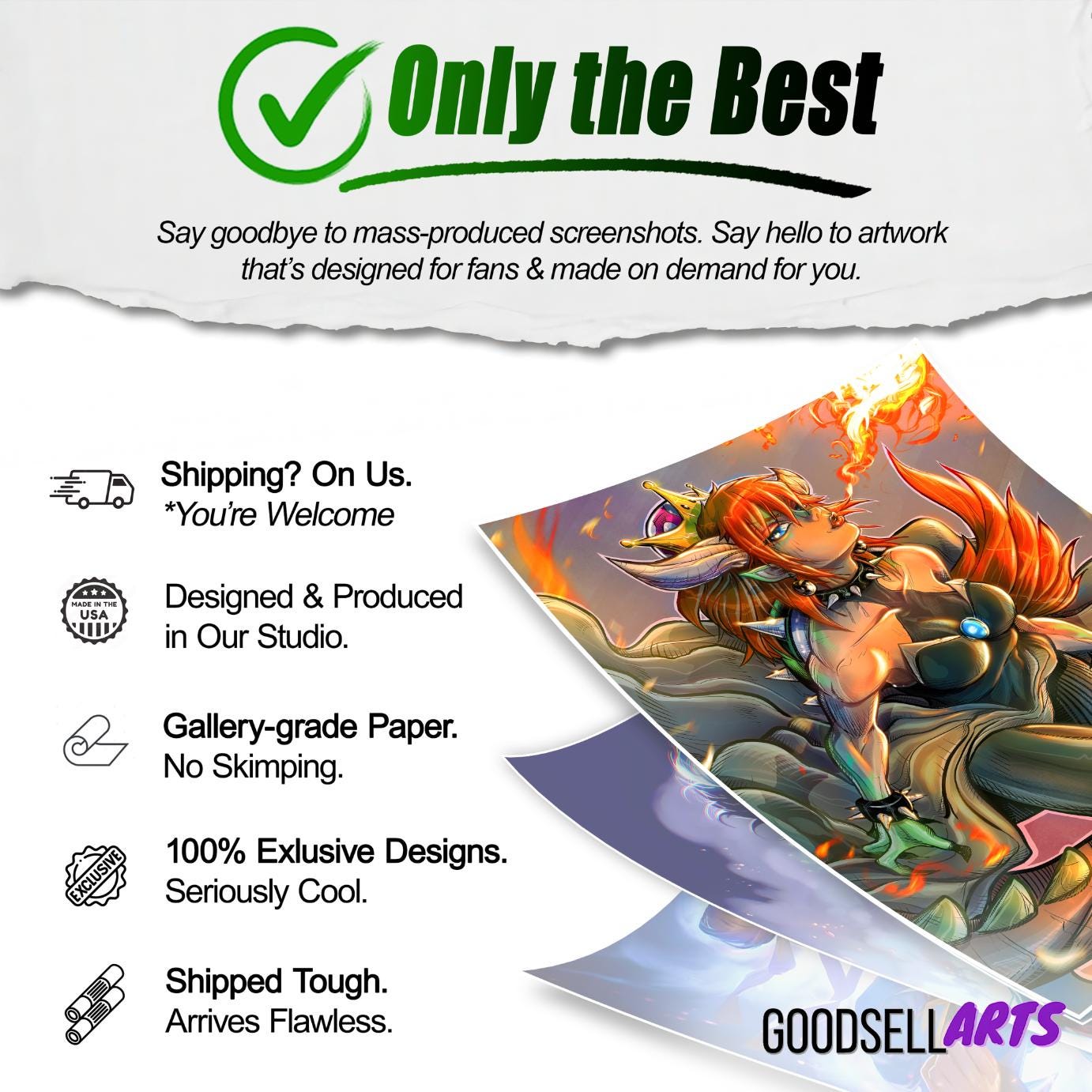 Bowsette art poster | Nintendo wall art | Bowsette wall art | Geek room decor | Game room | Princess Bowsette fan art | Bowser girlfriend