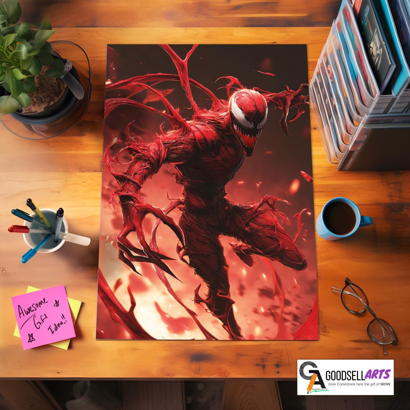 Carnage Poster | Spider-Man Villain Wall Art, Marvel Comic Print, Superhero Room Decor, Gift for him, Venom Carnage wall art, Gamer room