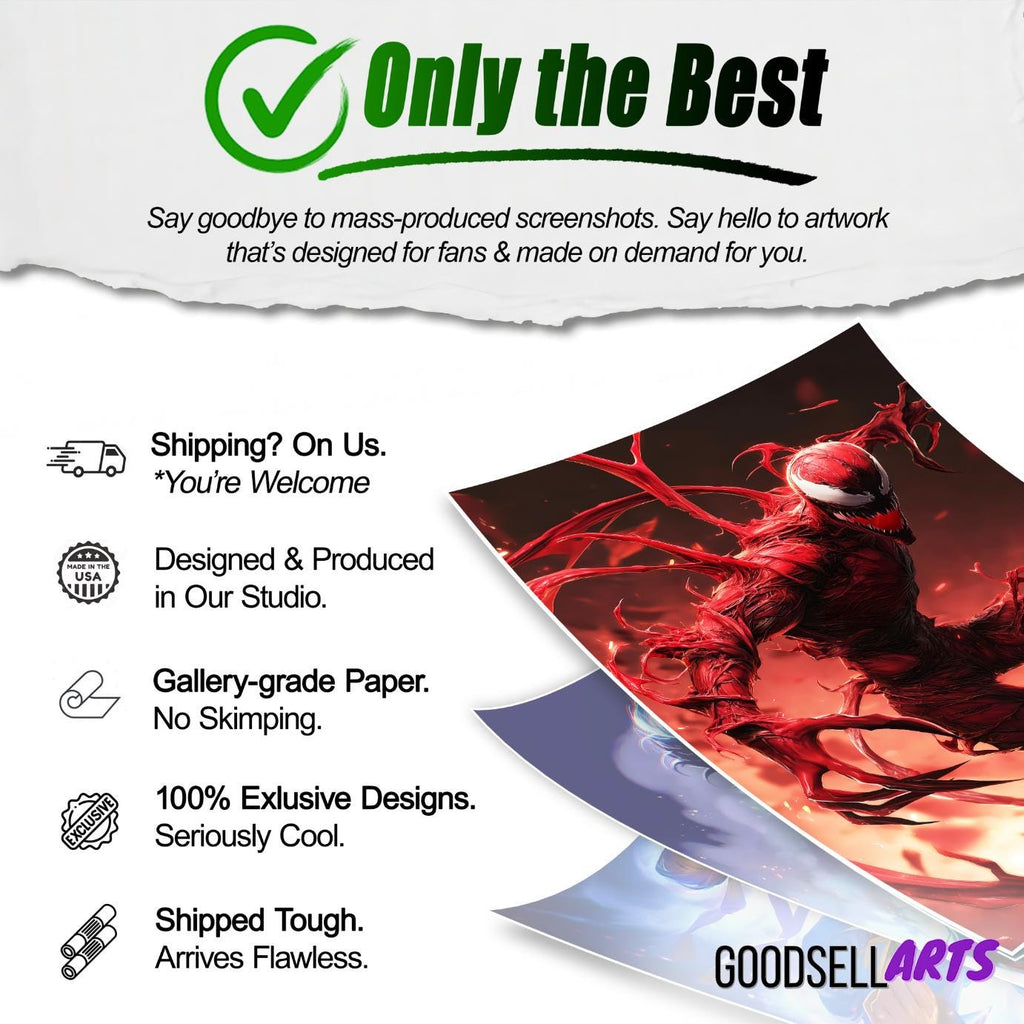Carnage Poster | Spider-Man Villain Wall Art, Marvel Comic Print, Superhero Room Decor, Gift for him, Venom Carnage wall art, Gamer room