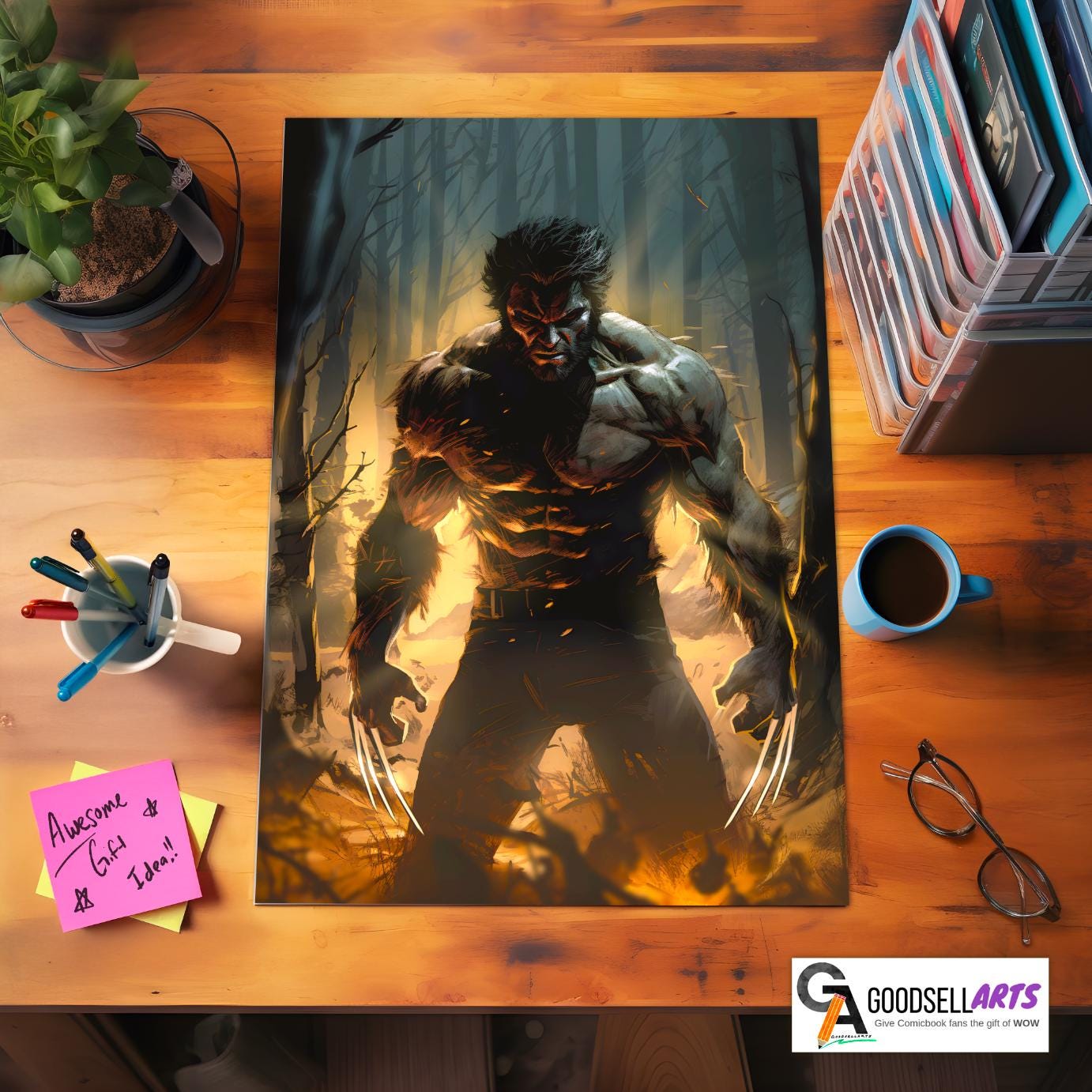 Wolverine Weapon X poster, Marvel X-men wall art print, Logan Wolverine art, Marvel comics fan gift, X-men Wolverine game room decor