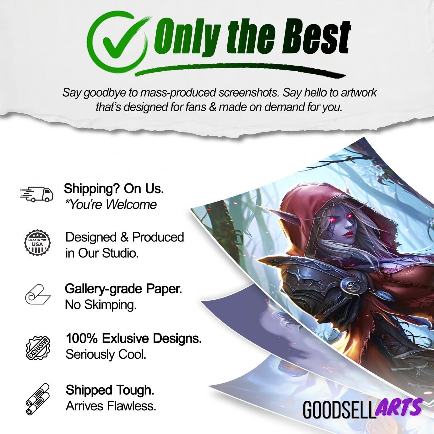 Sylvanas Windrunner Poster | &quot;I have no time for games.&quot; | Video Game Wall Art | Gamer Gifts | Game Room decor | Sylvanas Art Print