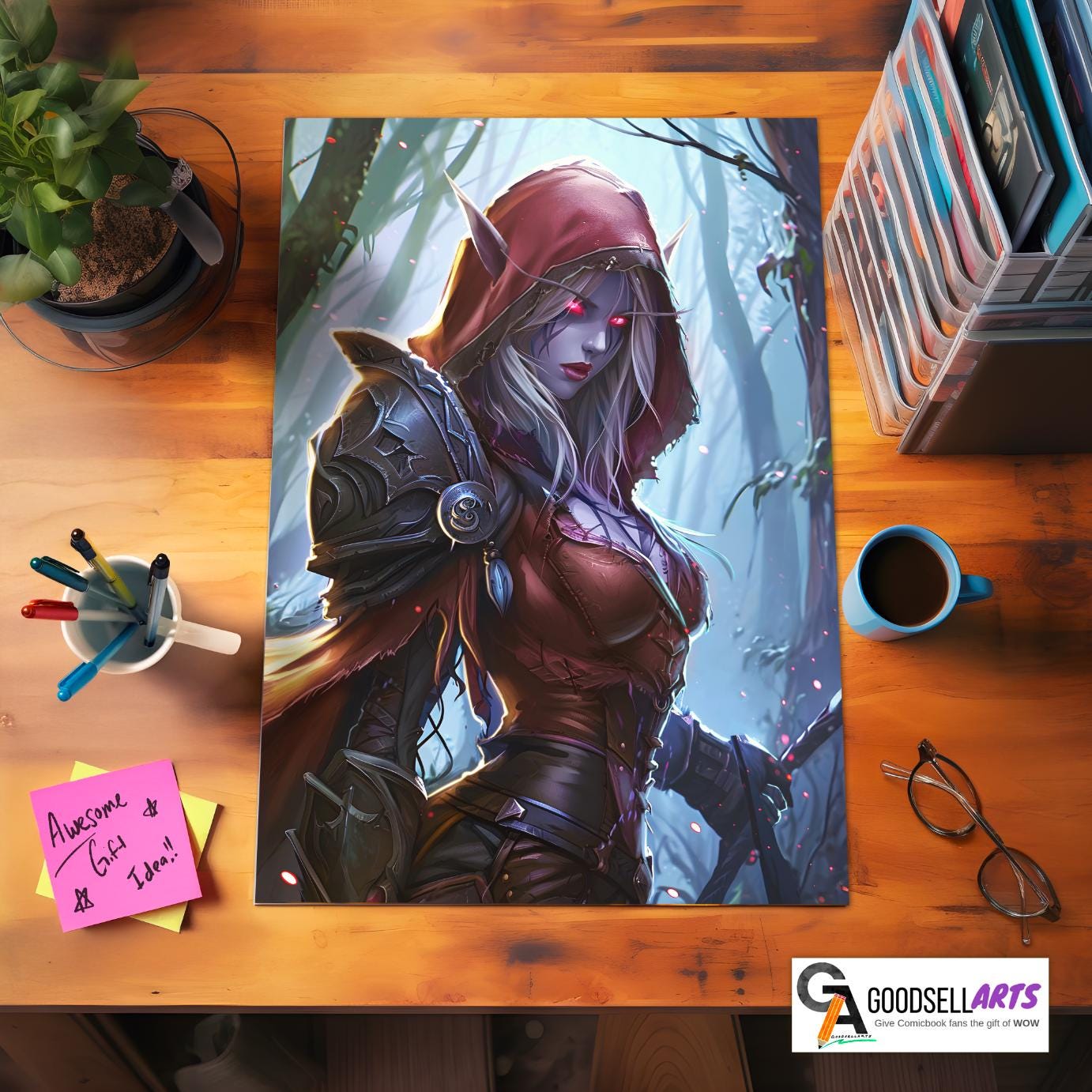 Sylvanas Windrunner Poster | &quot;I have no time for games.&quot; | Video Game Wall Art | Gamer Gifts | Game Room decor | Sylvanas Art Print