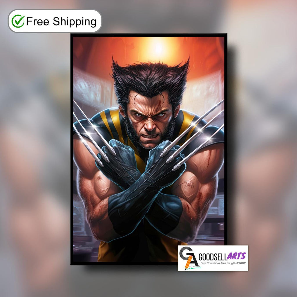 Wolverine Logan Poster Print| Logan art print | Marvel X-men wall art | Hugh Jackman poster | Game Room Decor | Wolverine fan gift