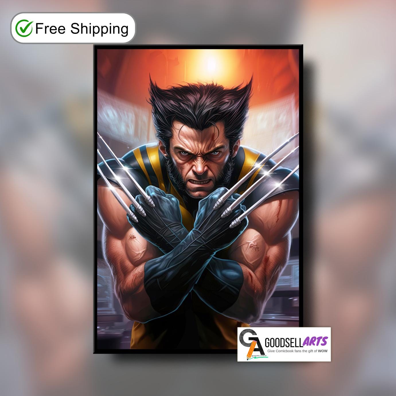 Wolverine Logan Poster Print| Logan art print | Marvel X-men wall art | Hugh Jackman poster | Game Room Decor | Wolverine fan gift