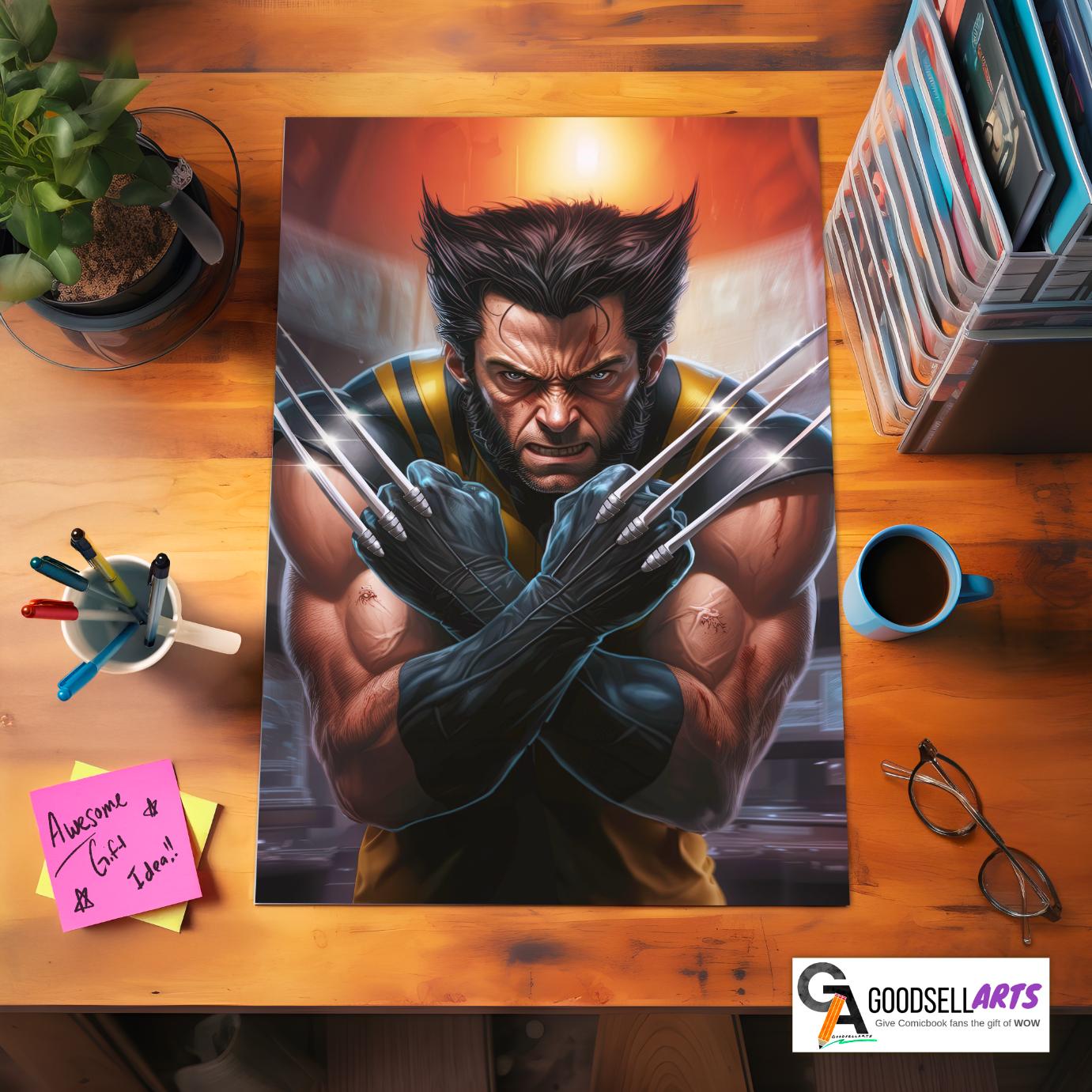 Wolverine Logan Poster Print| Logan art print | Marvel X-men wall art | Hugh Jackman poster | Game Room Decor | Wolverine fan gift