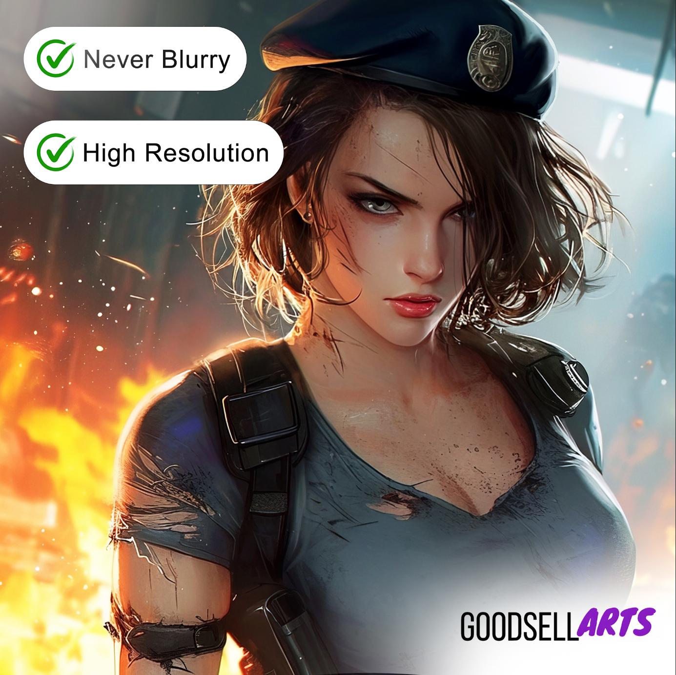 Jill Valentine Poster | Gaming Poster | Video Game Poster | Jill Valentine Art | Video Game Art | Jill Valentine gift | Game room decor