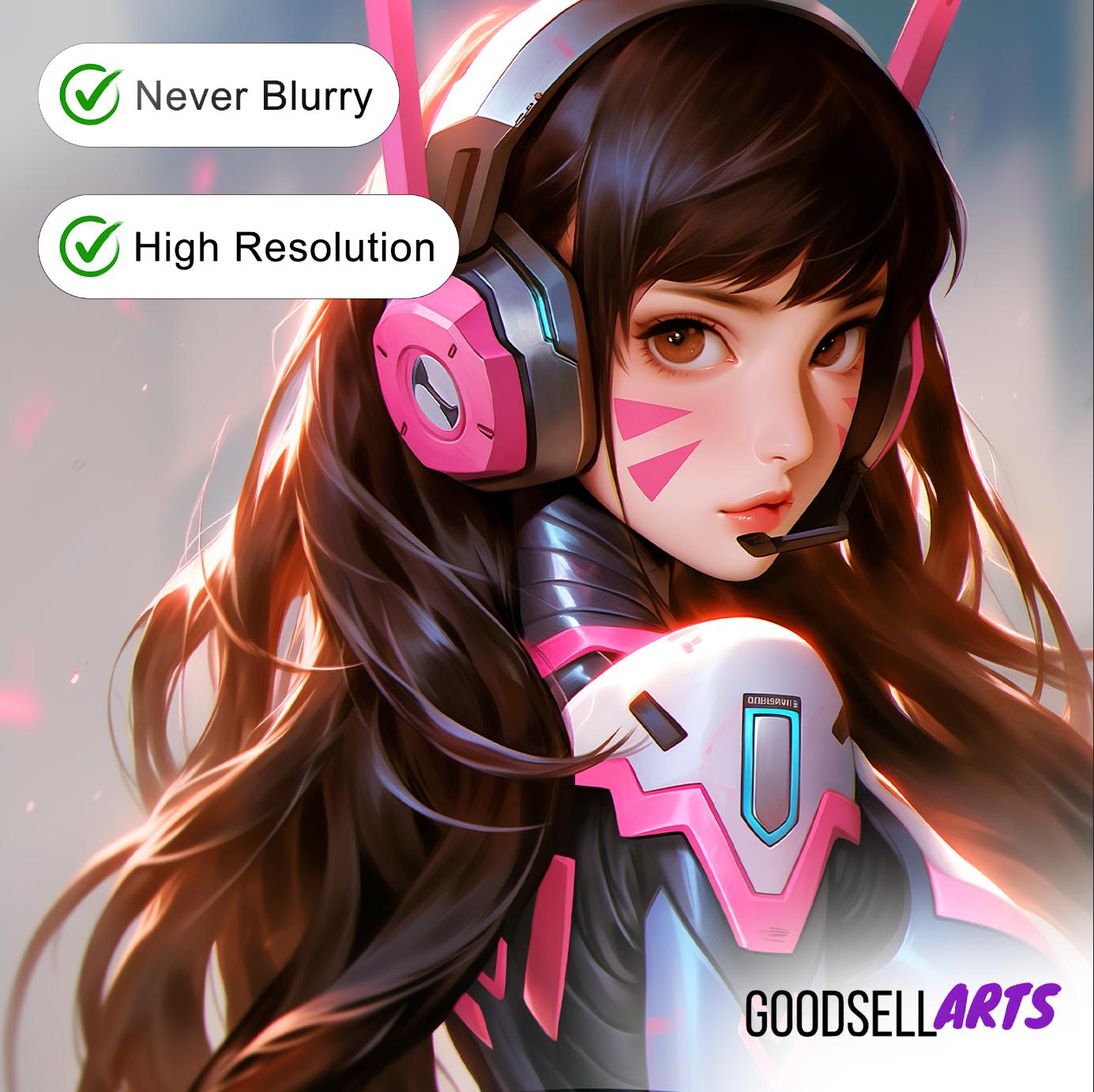 D.Va Poster, Hero D.Va art print, Hana Song Gaming Poster, D.Va Tokki wall art, D.Va Game Room Decor, D.Va fan art gift, video game poster