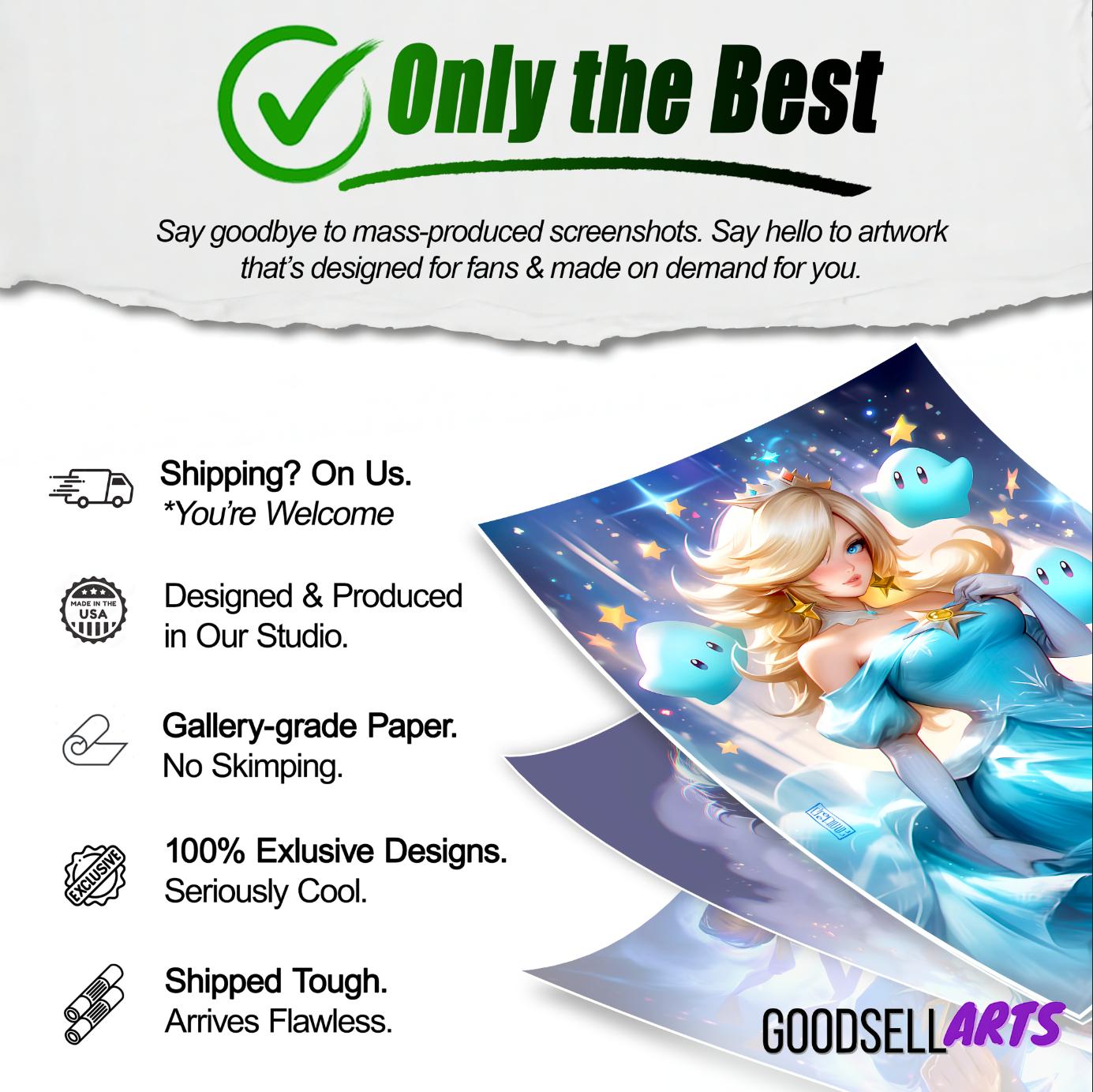 Princess Rosalina Poster, Super Mario Galaxy poster, Nintendo art print, Gaming Poster, Video Game room decor, Rosalina Mario Art Print