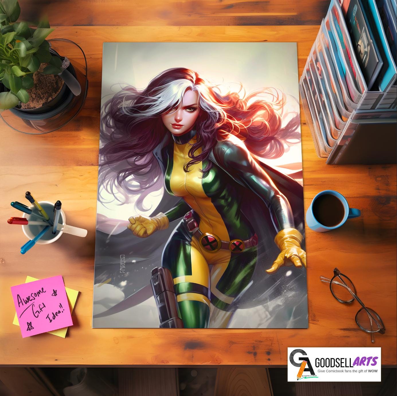 Rogue X-men Poster | Rogue Marvel wall art | X-men Rogue Fan art print | Rogue art print | X-men Rogue gift | Marvel X-men poster