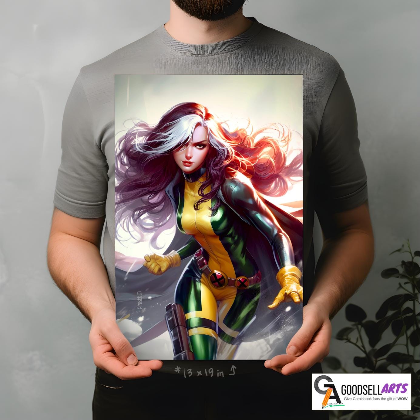 Rogue X-men Poster | Rogue Marvel wall art | X-men Rogue Fan art print | Rogue art print | X-men Rogue gift | Marvel X-men poster