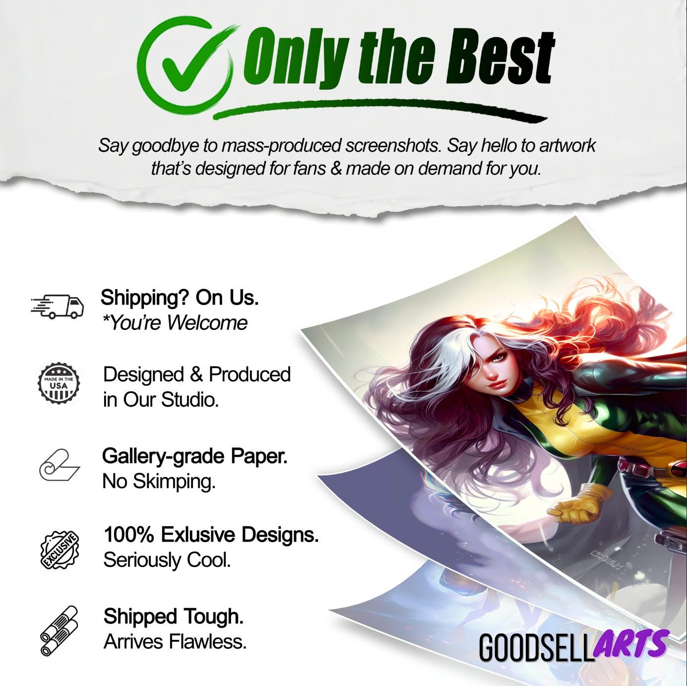 Rogue X-men Poster | Rogue Marvel wall art | X-men Rogue Fan art print | Rogue art print | X-men Rogue gift | Marvel X-men poster