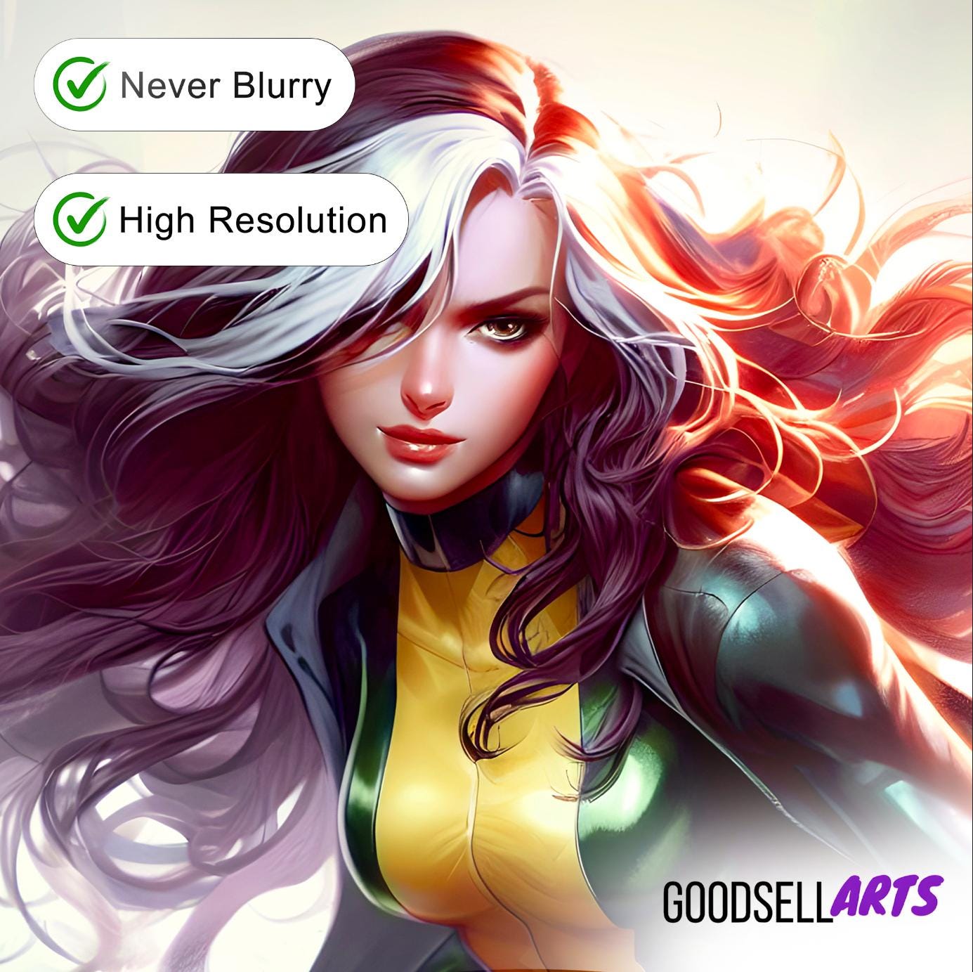 Rogue X-men Poster | Rogue Marvel wall art | X-men Rogue Fan art print | Rogue art print | X-men Rogue gift | Marvel X-men poster