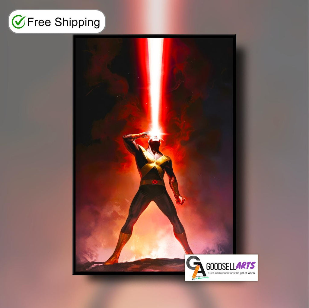 Cyclops X-Men Poster Print, Marvel X-Men wall art, Scott Summers art print , X-men 97 | Gamer room decor, comic book fan gift, Cyclops print