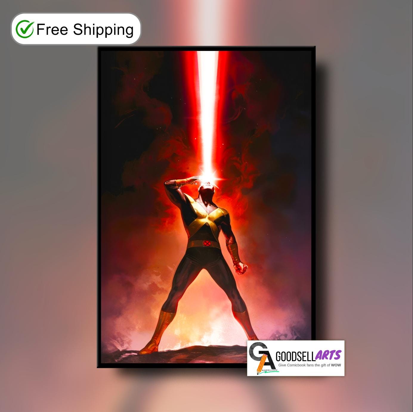 Cyclops X-Men Poster Print, Marvel X-Men wall art, Scott Summers art print , X-men 97 | Gamer room decor, comic book fan gift, Cyclops print