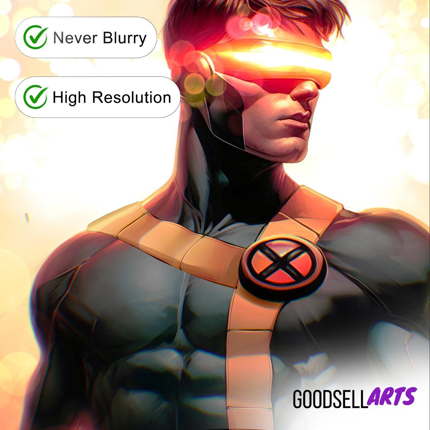 Cyclops X-men Art print | Marvel X-Men Cyclops poster | Cyclops Wall Art  | Scott Summers art print | X-men Cyclops Fan Gift for him