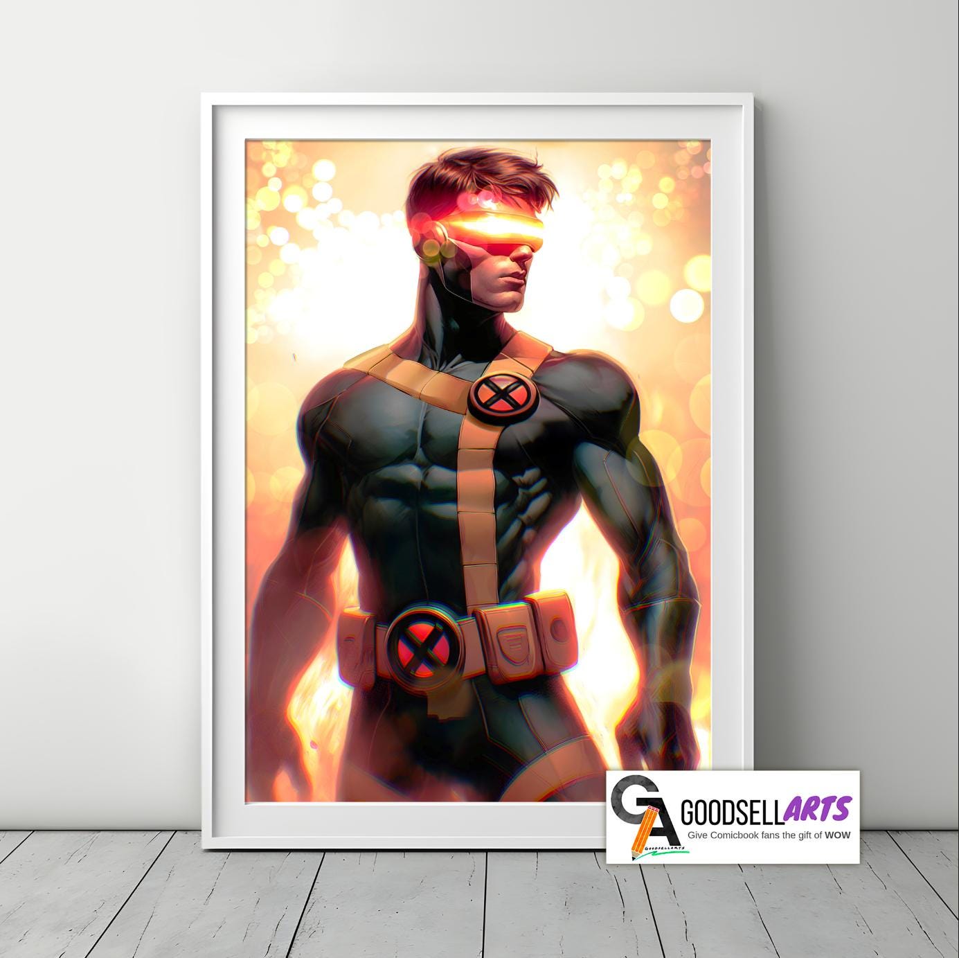 Cyclops X-men Art print | Marvel X-Men Cyclops poster | Cyclops Wall Art  | Scott Summers art print | X-men Cyclops Fan Gift for him