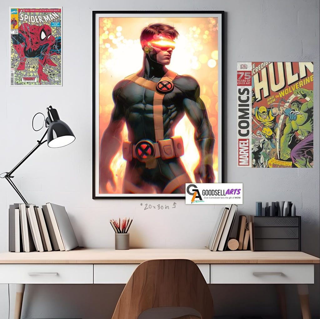 Cyclops X-men Art print | Marvel X-Men Cyclops poster | Cyclops Wall Art  | Scott Summers art print | X-men Cyclops Fan Gift for him