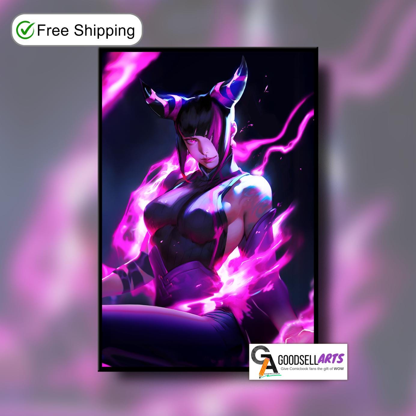 Juri Street Fighter Poster | Juri Han Wall Art | SF6 | Gaming Poster | Video Game Poster | Gaming Room Decor