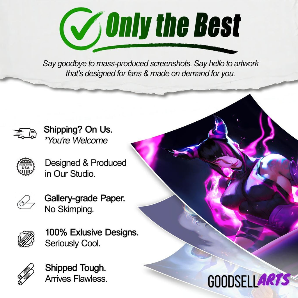 Juri Street Fighter Poster | Juri Han Wall Art | SF6 | Gaming Poster | Video Game Poster | Gaming Room Decor