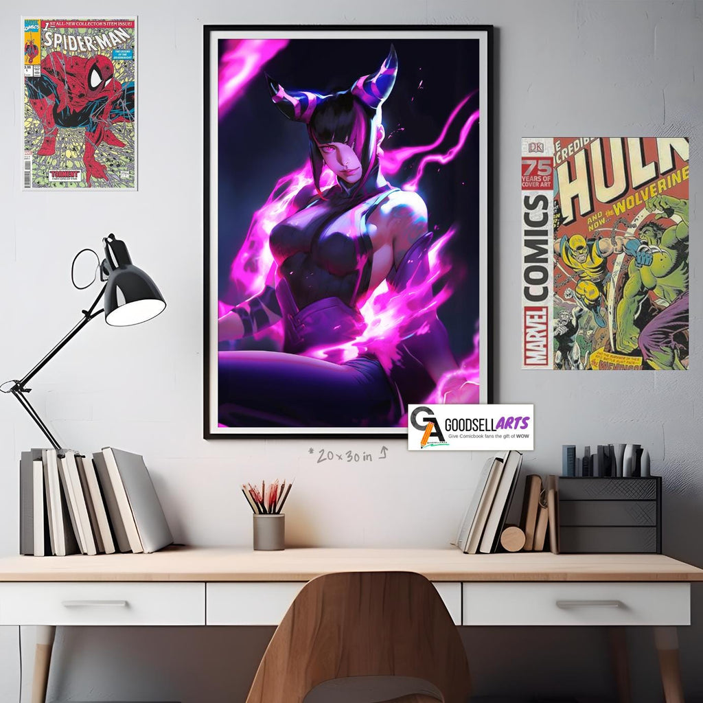 Juri Street Fighter Poster | Juri Han Wall Art | SF6 | Gaming Poster | Video Game Poster | Gaming Room Decor