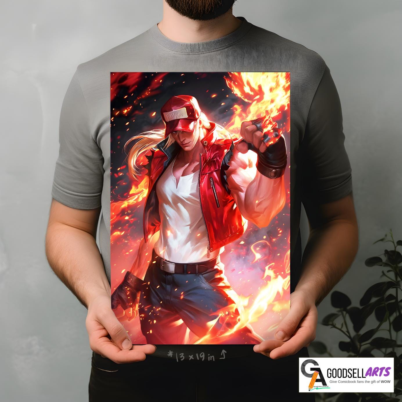 Terry Bogard Poster Print, King of Fighters Poster, Fatal Fury Poster, Terry Bogard Street Fighter Print, Terry Smash Brothers poster