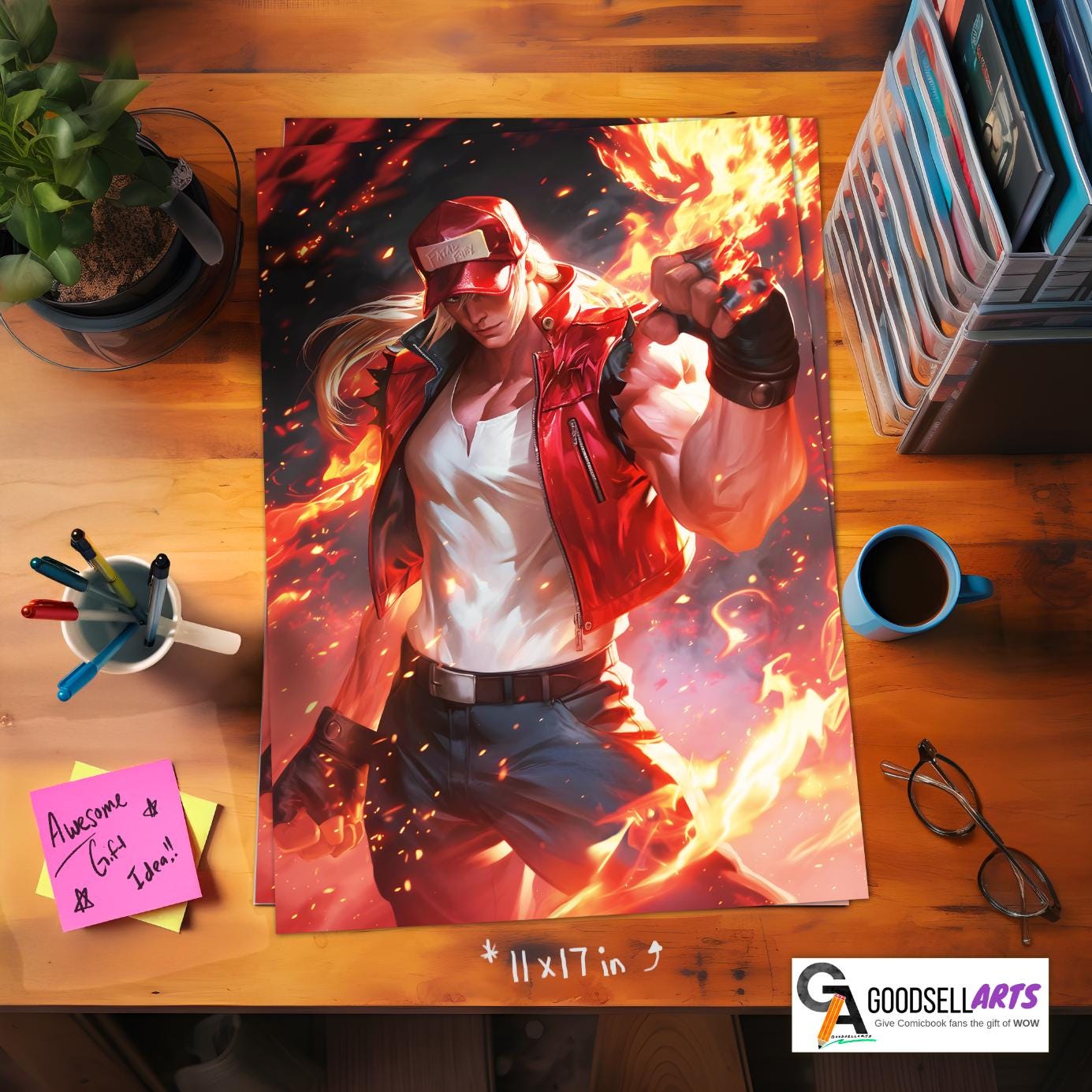 Terry Bogard Poster Print, King of Fighters Poster, Fatal Fury Poster, Terry Bogard Street Fighter Print, Terry Smash Brothers poster