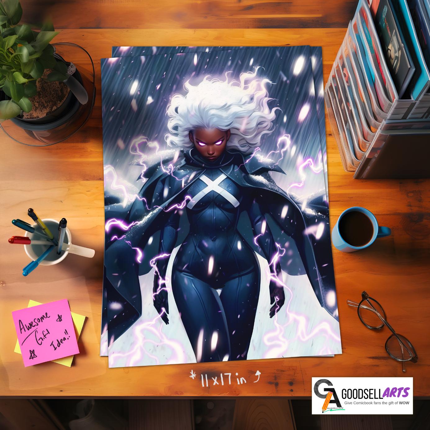 Storm X-Men Poster | Storm wall art | Marvel X-Men art print | Storm fan art  illustration | Storm X-men Gift | Ororo Monroe art | X-Men 97