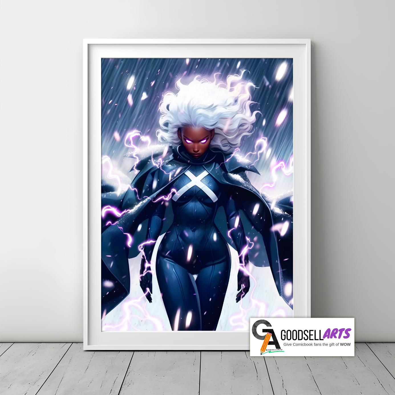 Storm X-Men Poster | Storm wall art | Marvel X-Men art print | Storm fan art  illustration | Storm X-men Gift | Ororo Monroe art | X-Men 97