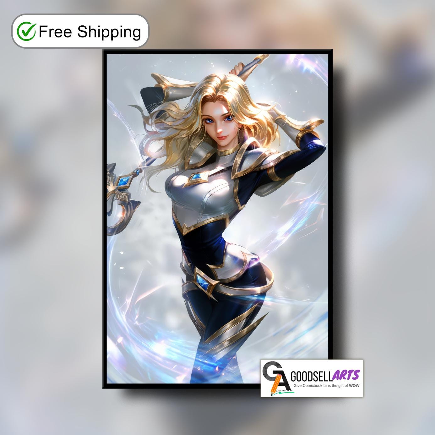 Lux Poster, League of Legends Poster, Lux wall art, Video game poster, Gamer room decor Luxanna Crowngaurd, LoL fan gift