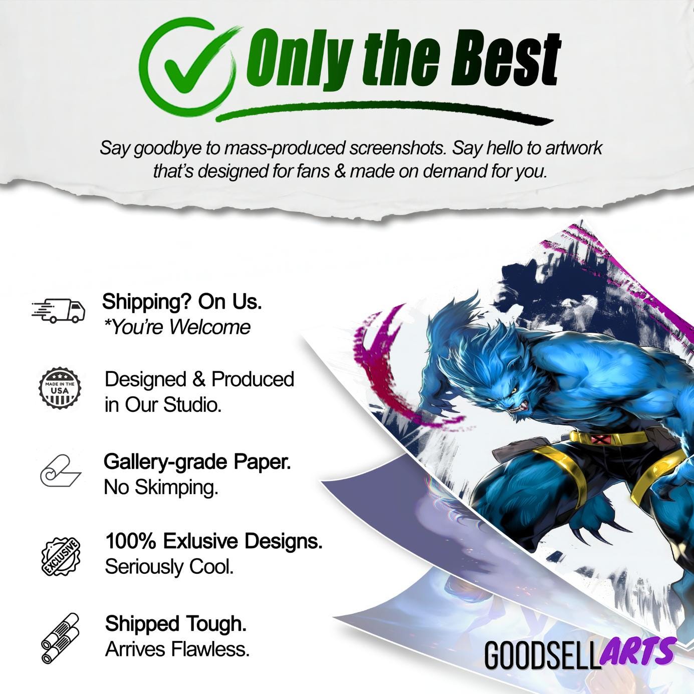 Beast X-Men Art print, Marvel X-Men poster, Hank McCoy Beast wall art, X-Men Gift, X-Men 97, gamer room decor, Marvel wall art
