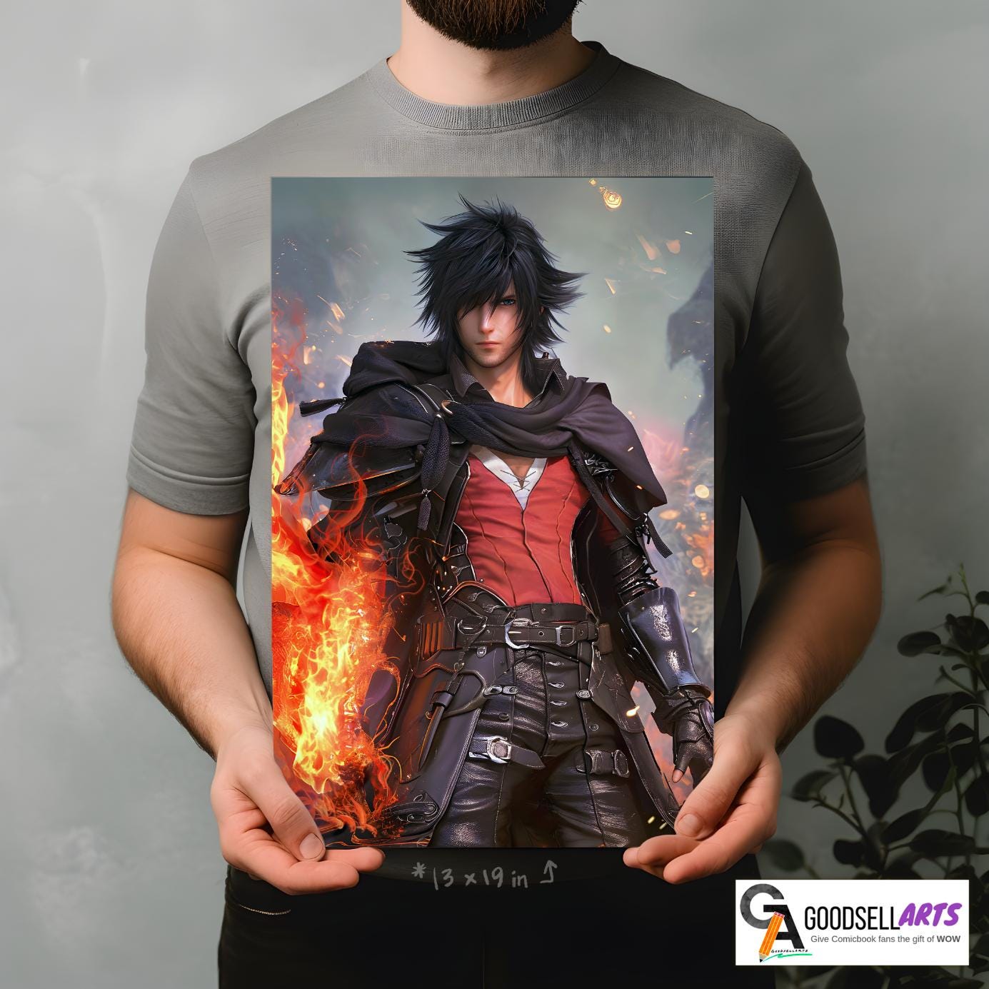 Clive Rosfield Final Fantasy 16 Poster, FF Gaming Art Print, Video Game Wall Art, Clive FF Decor Gift, JRPG Gaming Room Wall Decor, fanart