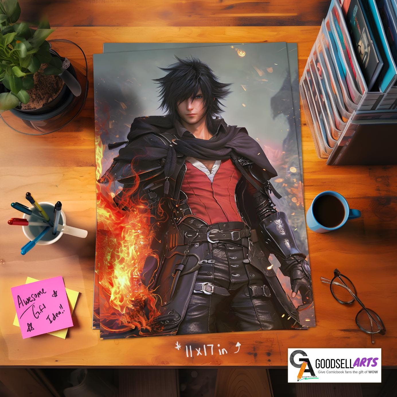 Clive Rosfield Final Fantasy 16 Poster, FF Gaming Art Print, Video Game Wall Art, Clive FF Decor Gift, JRPG Gaming Room Wall Decor, fanart