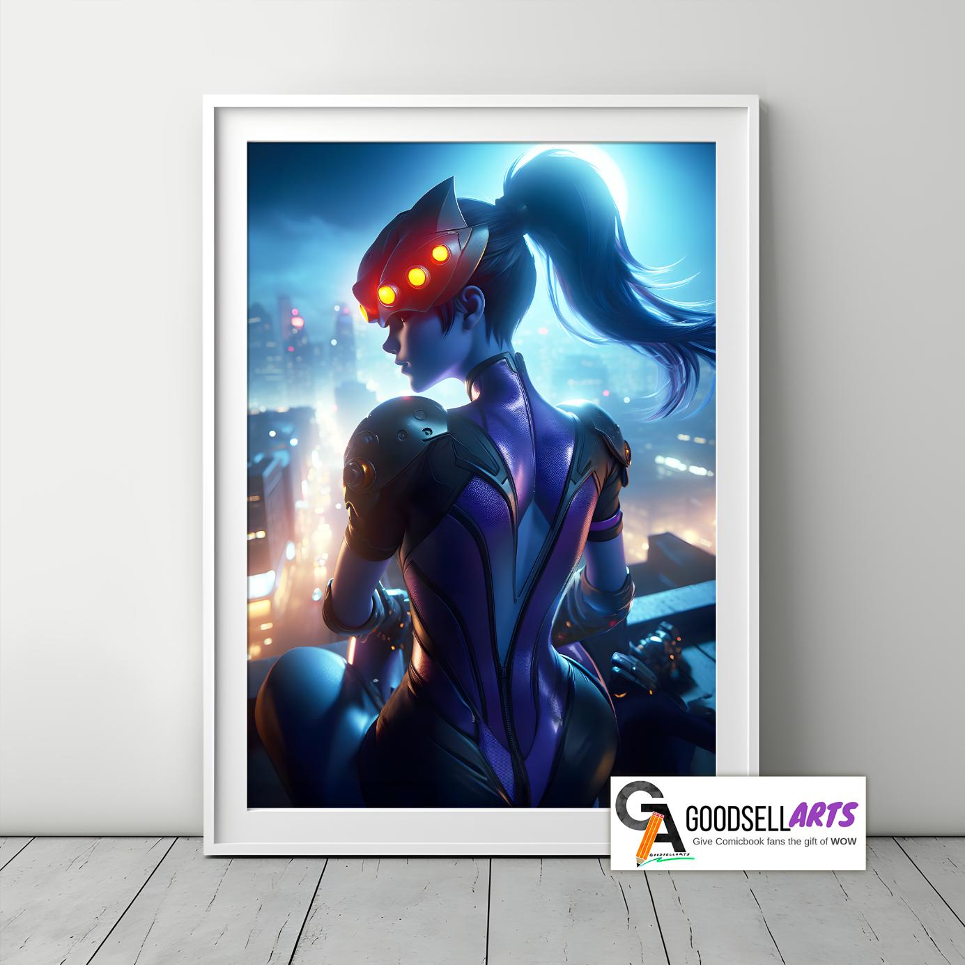 Widowmaker Poster | &quot;One shot, One kill.&quot; | Widowmaker art print | Gaming Poster | Video Game art | Gamer Room decor gift | Widowmaker print