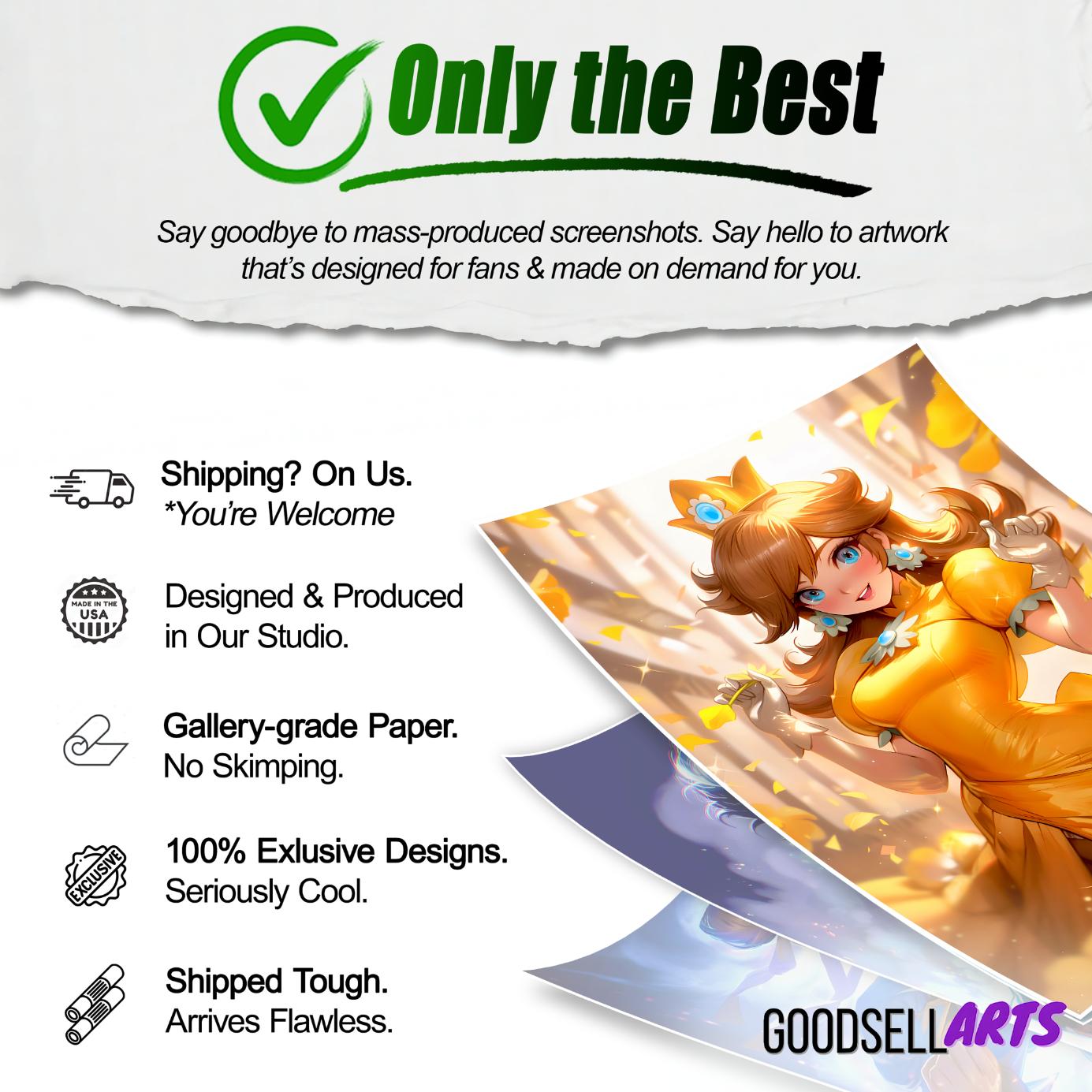 Princess Daisy Poster | Super Mario poster | Nintendo Daisy print | Daisy Mario Poster | Video Game Wall Art | Mario Daisy Gift for her