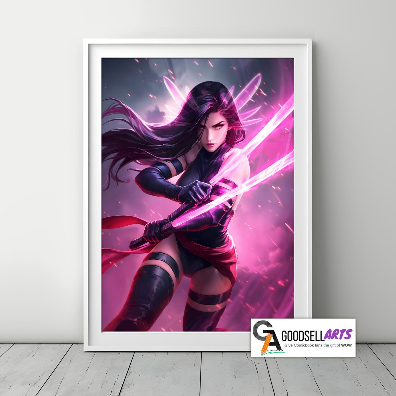Psylocke Poster Print | Marvel Rivals Poster | X-Men art print | Video Game art | Betsy Braddock | Game room decor | Marvel X-men poster
