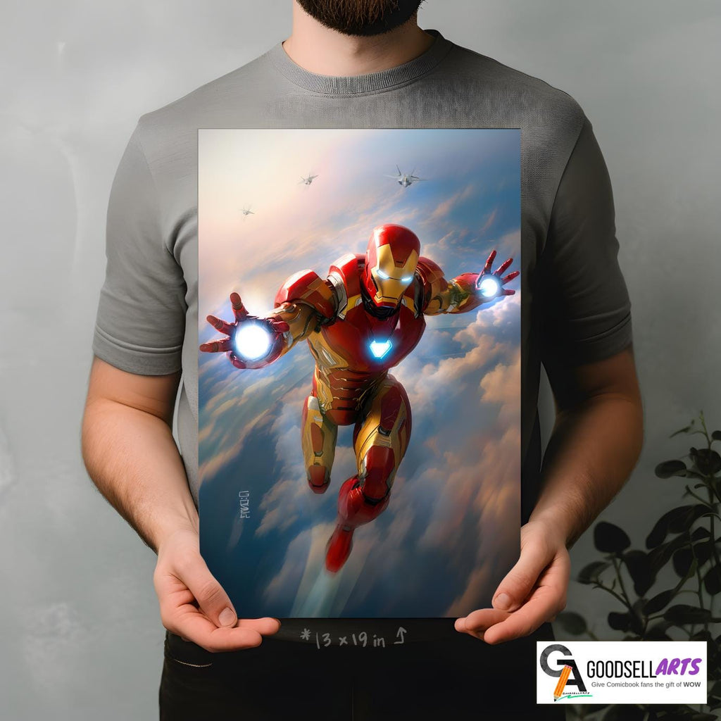 Iron Man Poster Print | Avengers Iron Man wall art | Marvel Wall art | Tony Stark poster | Iron-Man fan Art | Iron man fan gift | Geek gift