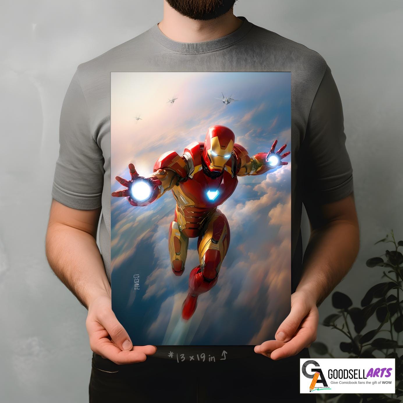 Iron Man Poster Print | Avengers Iron Man wall art | Marvel Wall art | Tony Stark poster | Iron-Man fan Art | Iron man fan gift | Geek gift