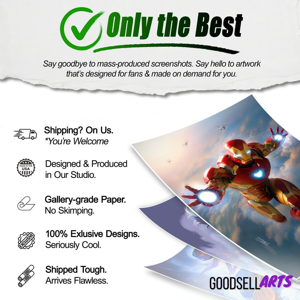 Iron Man Poster Print | Avengers Iron Man wall art | Marvel Wall art | Tony Stark poster | Iron-Man fan Art | Iron man fan gift | Geek gift