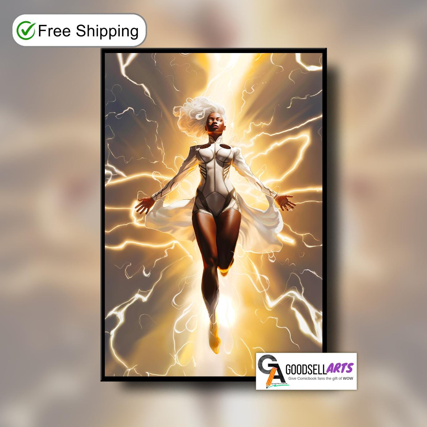 Storm X-Men Poster | Marvel X-Men wall art | Storm art print |  Ororo Munroe print |  Game room decor Storm X-men Gift for him X-men 97