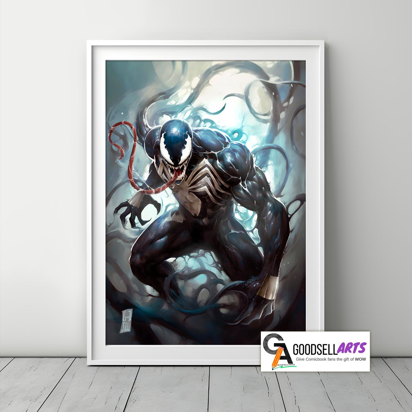 Venom Poster | Venom wall art | Marvel Venom Art Print | Eddie Brock Venom | Venom Fan Art | Spiderman Venom print | Spiderman Venom gift