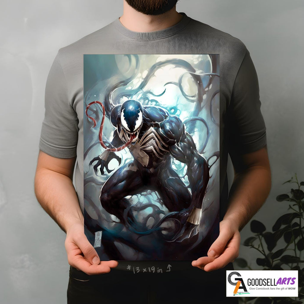 Venom Poster | Venom wall art | Marvel Venom Art Print | Eddie Brock Venom | Venom Fan Art | Spiderman Venom print | Spiderman Venom gift