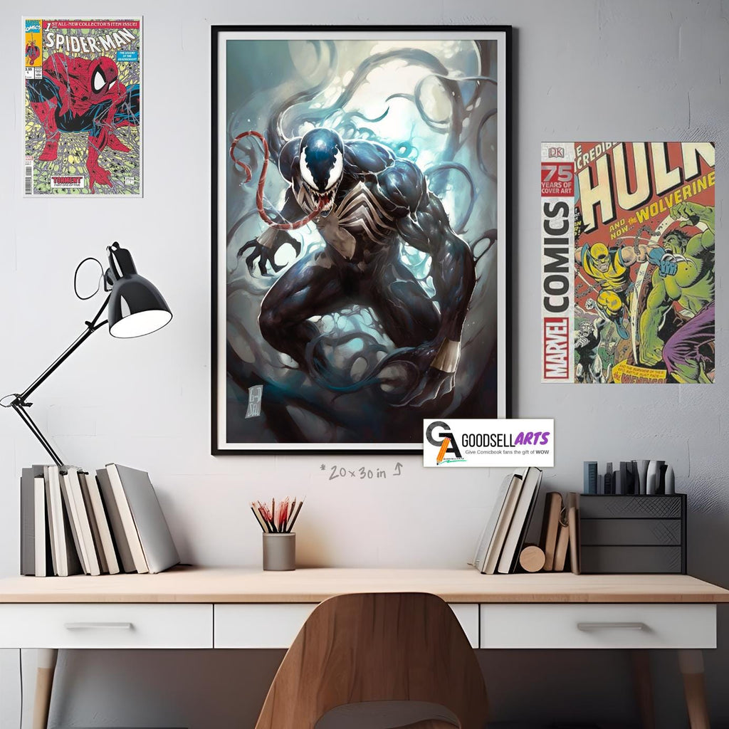 Venom Poster | Venom wall art | Marvel Venom Art Print | Eddie Brock Venom | Venom Fan Art | Spiderman Venom print | Spiderman Venom gift