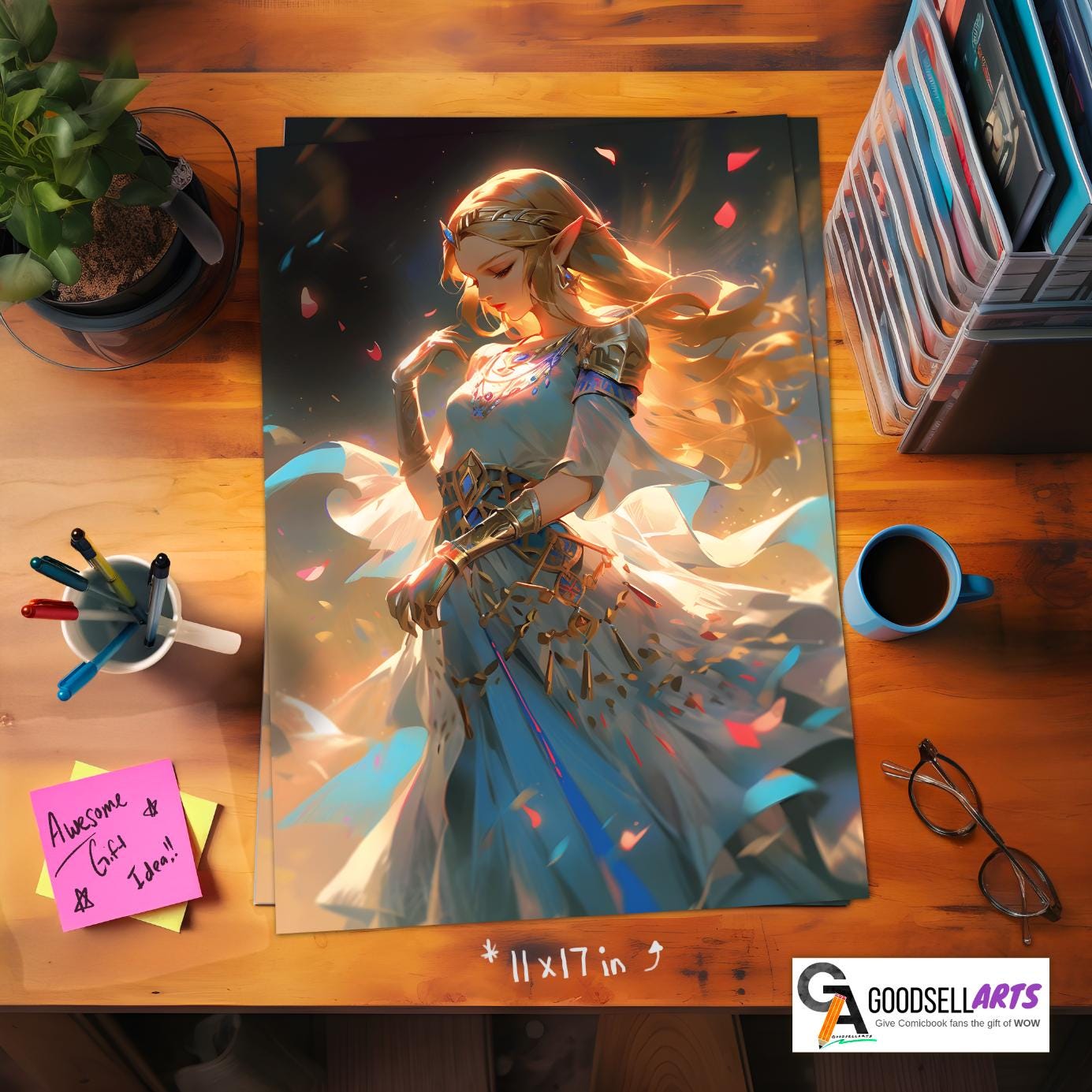 Princess Zelda Poster | Zelda wall art | Nintendo Game room decor | Video Game art | Breath of the Wild |  Echoes of wisdom | Zelda fan gift