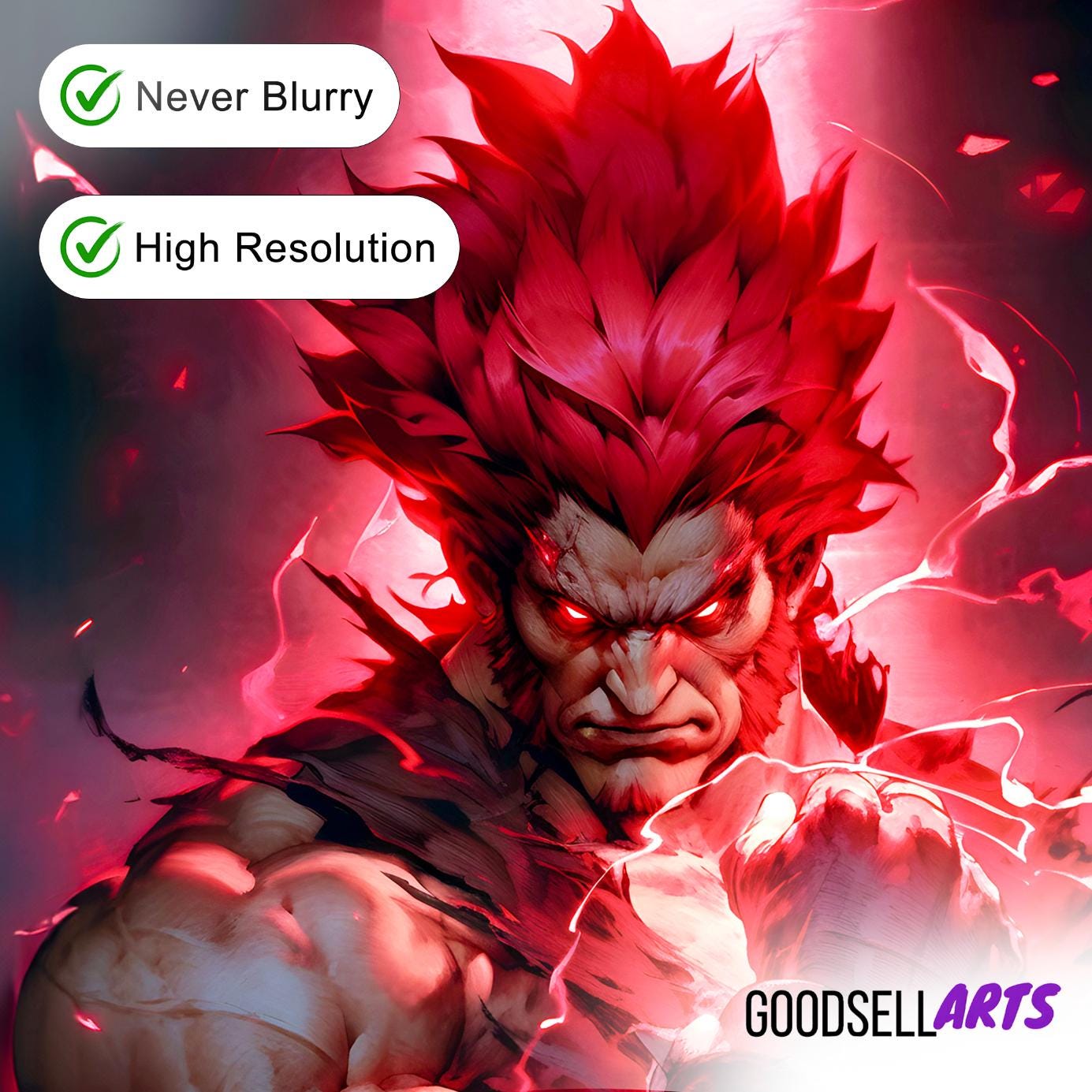 Akuma Poster Print | Street Fighter Art | Gaming Poster | SF6 | Akuma Artwork | Video Game Poster | Gaming room gift | Video game poster