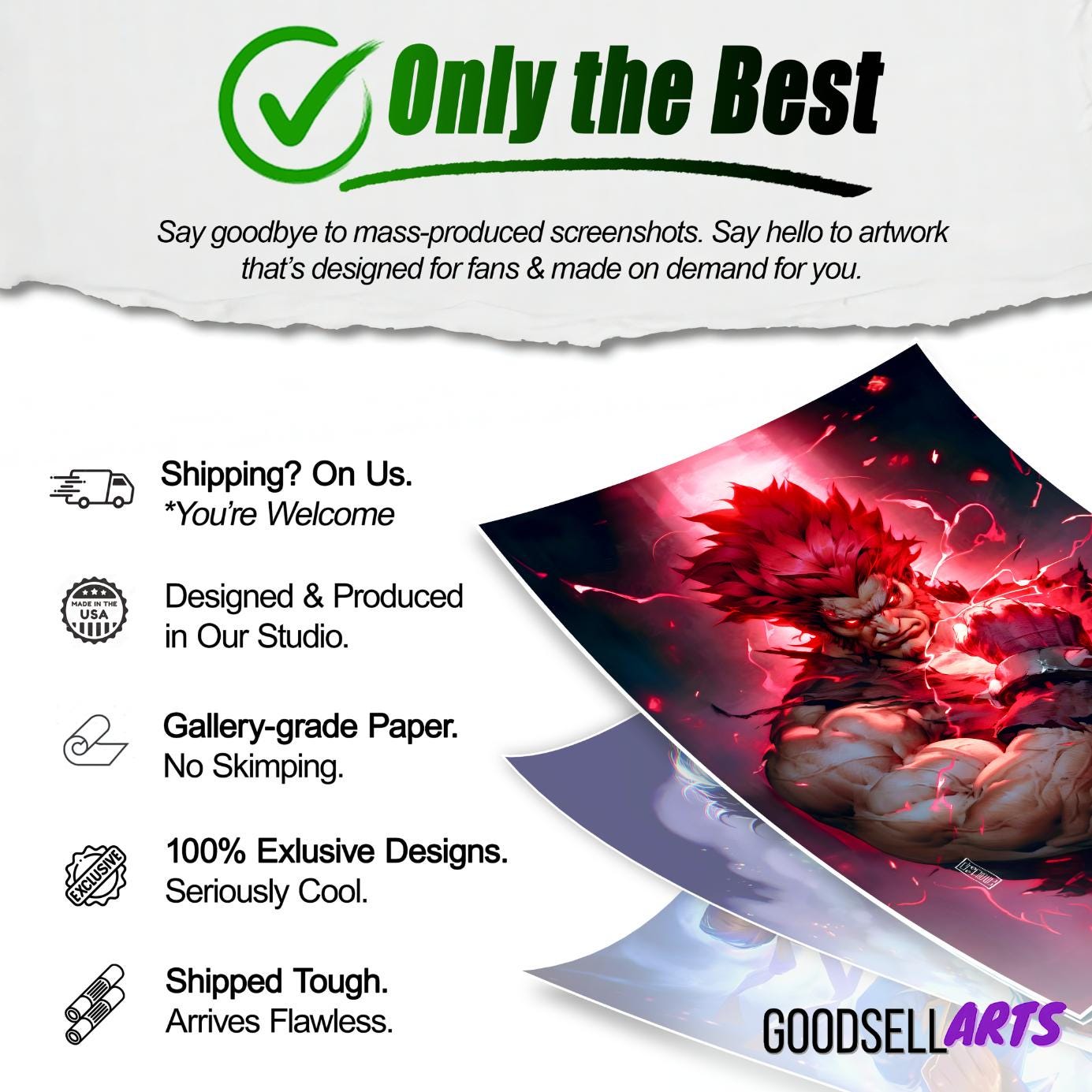 Akuma Poster Print | Street Fighter Art | Gaming Poster | SF6 | Akuma Artwork | Video Game Poster | Gaming room gift | Video game poster