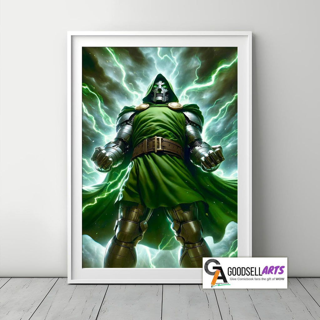 Doctor Doom Poster | Marvel Dr Doom Art Print | Dr. Doom Wall Art | Marvel Gifts for him  | Victor Von doom Poster | Doctor Doom fan art