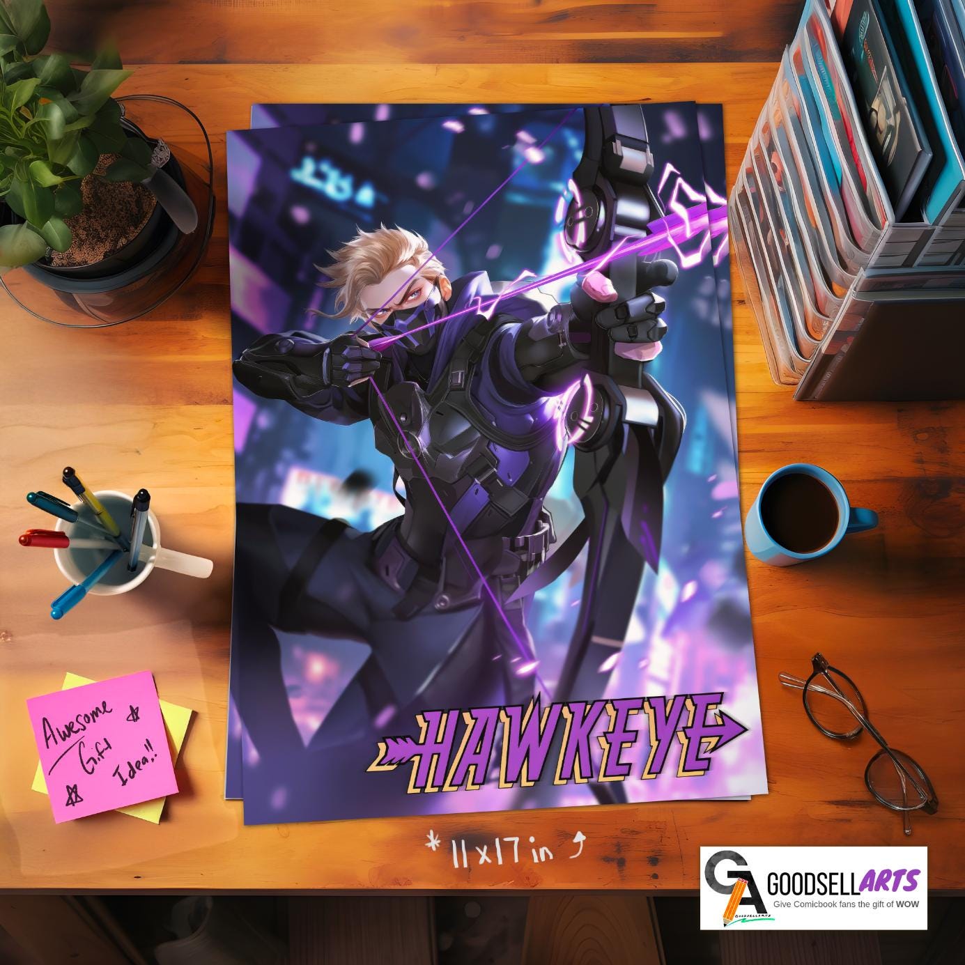 Hawkeye Poster | Marvel Rivals Poster | Video Game poster | Game room decor | Hawkeye Avengers poster | Clint Barton Hawkeye wall art